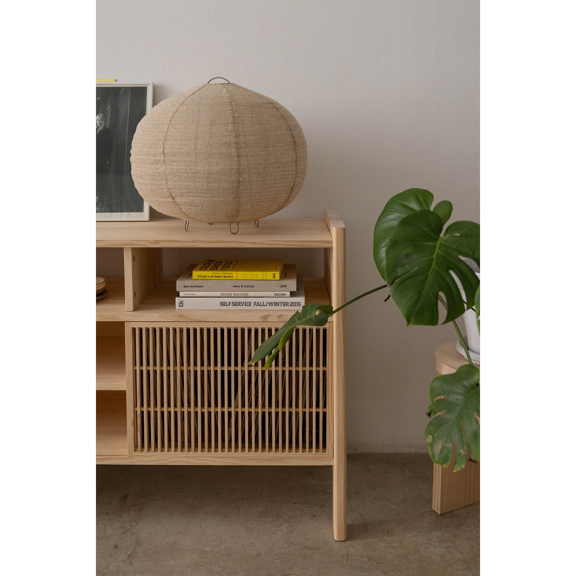 Mesquida Großes Sideboard aus Massivholz für Vinyls 3 Türen 301 cm