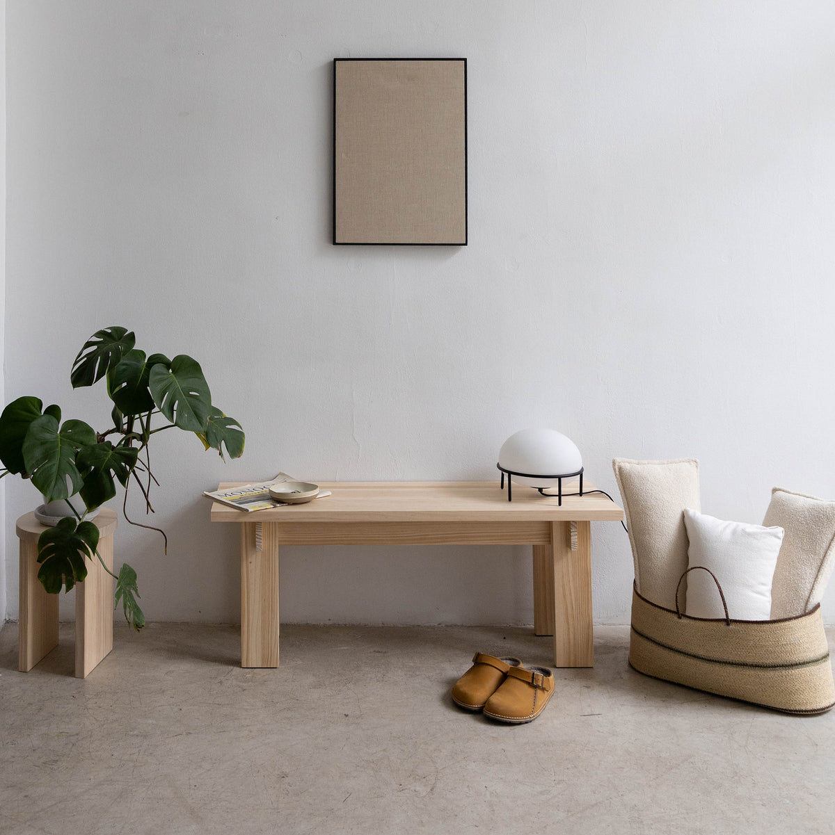 Banc moyen Begur en bois de pin massif 120 cm