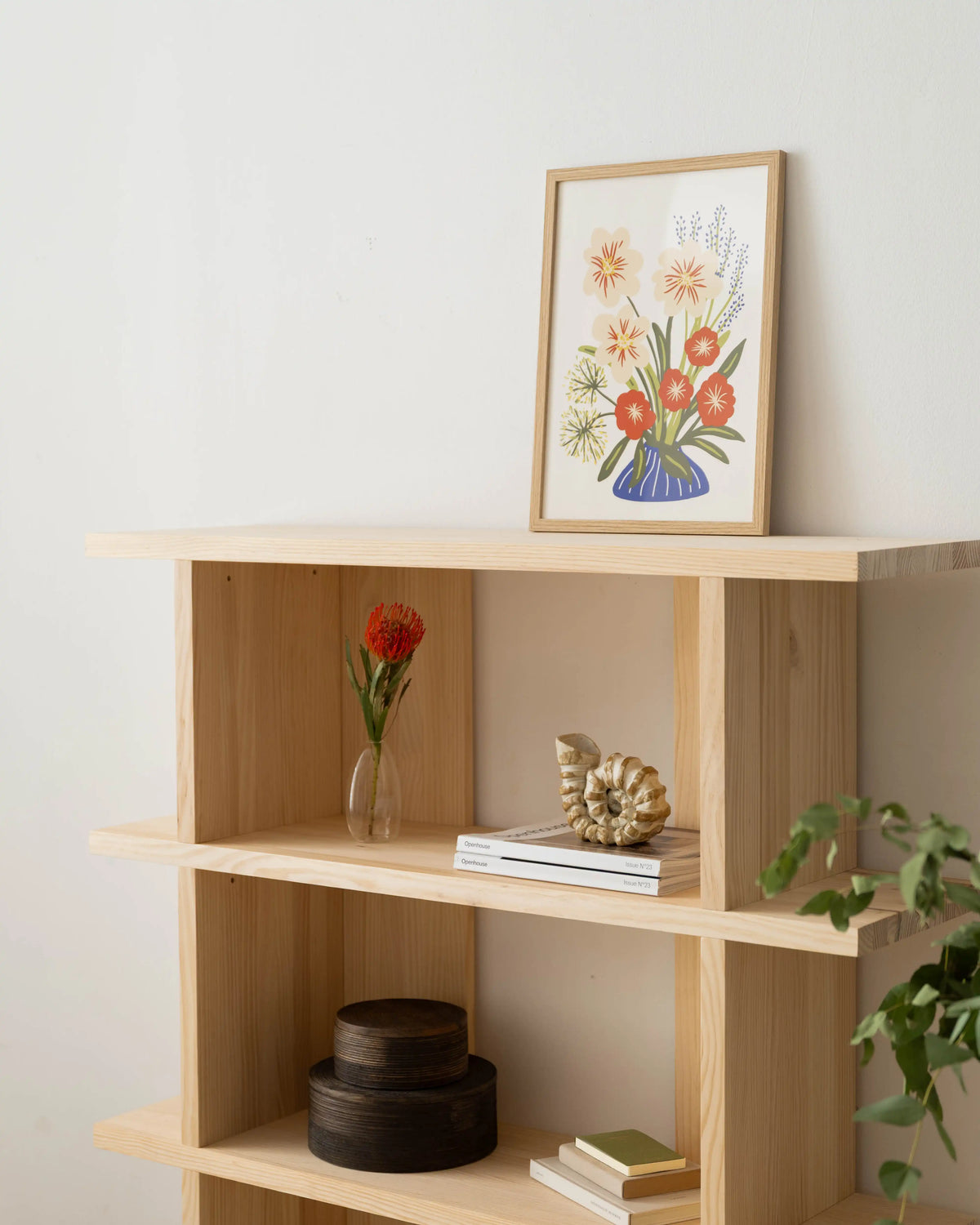 Castell Massivholz Bücherregal 106,5 x 115,2 cm