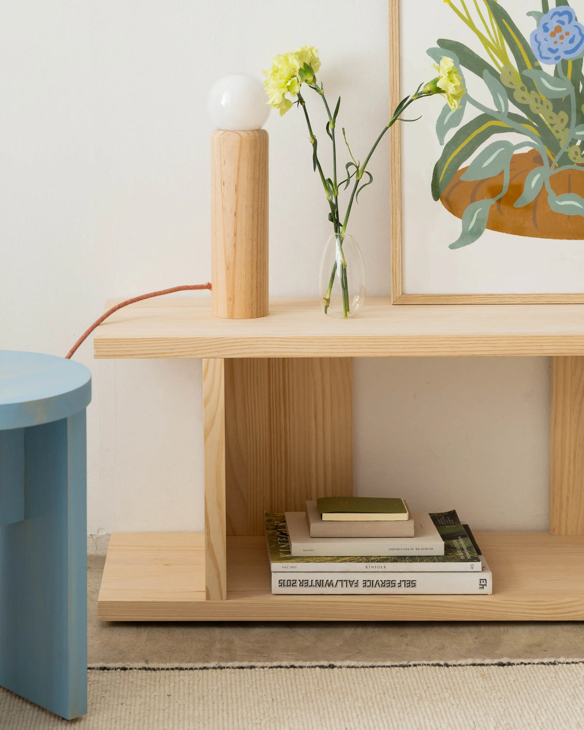 Castell solid wood Bookcase 106.5 x 40.4 cm