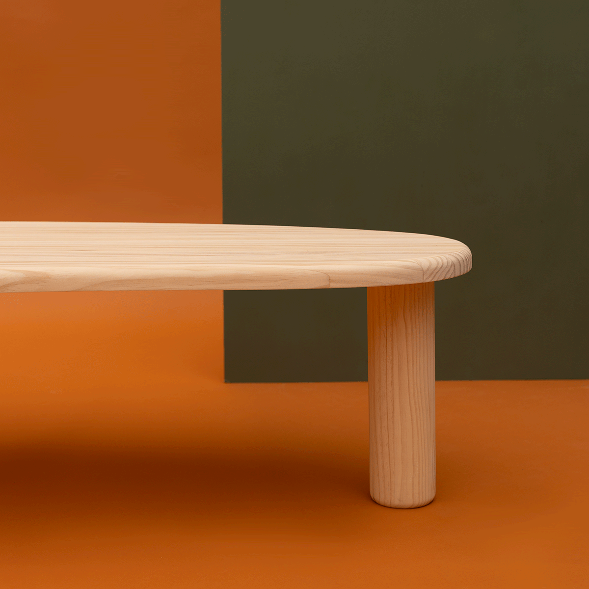 Tramadiu - Mesa de centro en madera de pino 130 cm