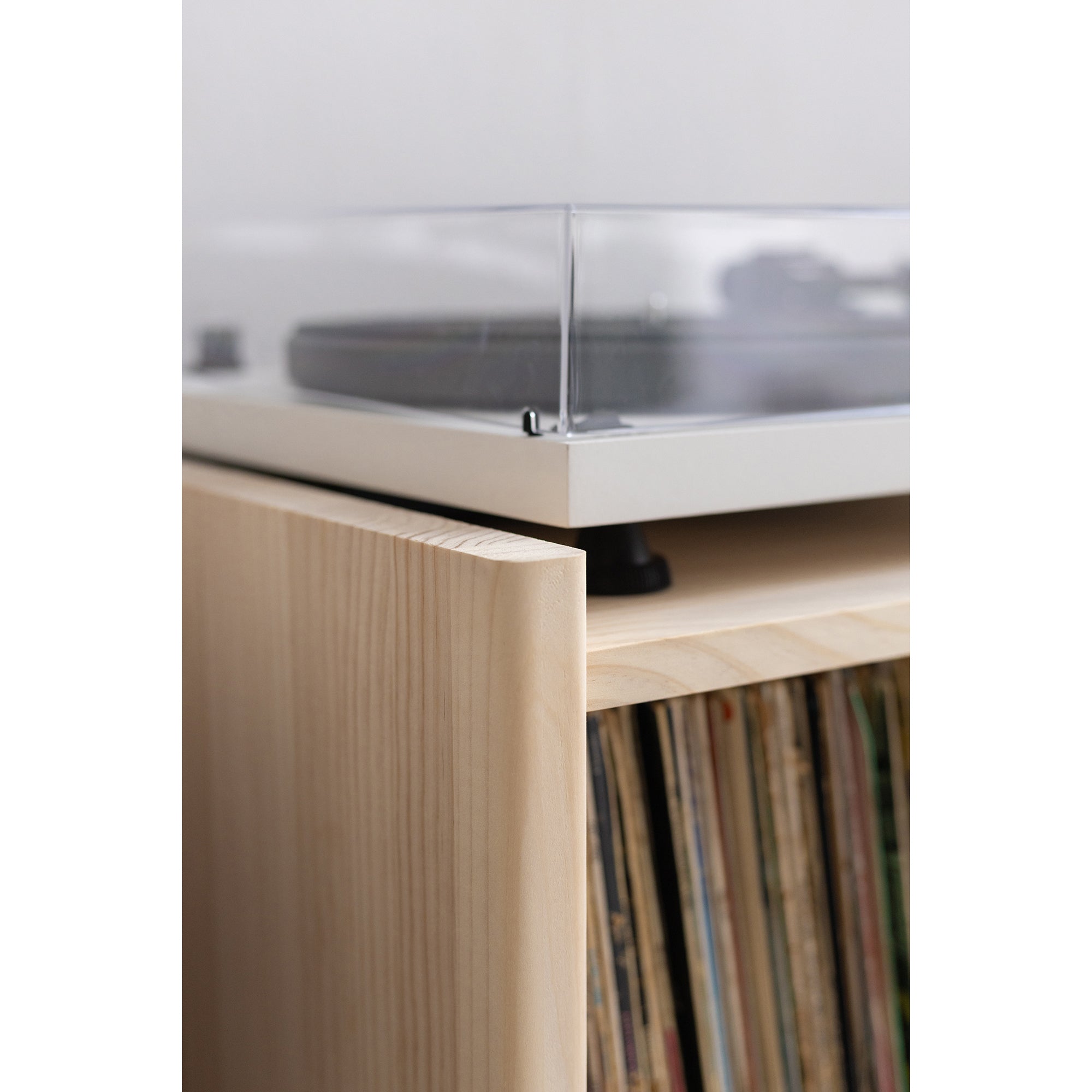 Aparador Baster de madera maciza para vinilos 1 puerta 59 cm
