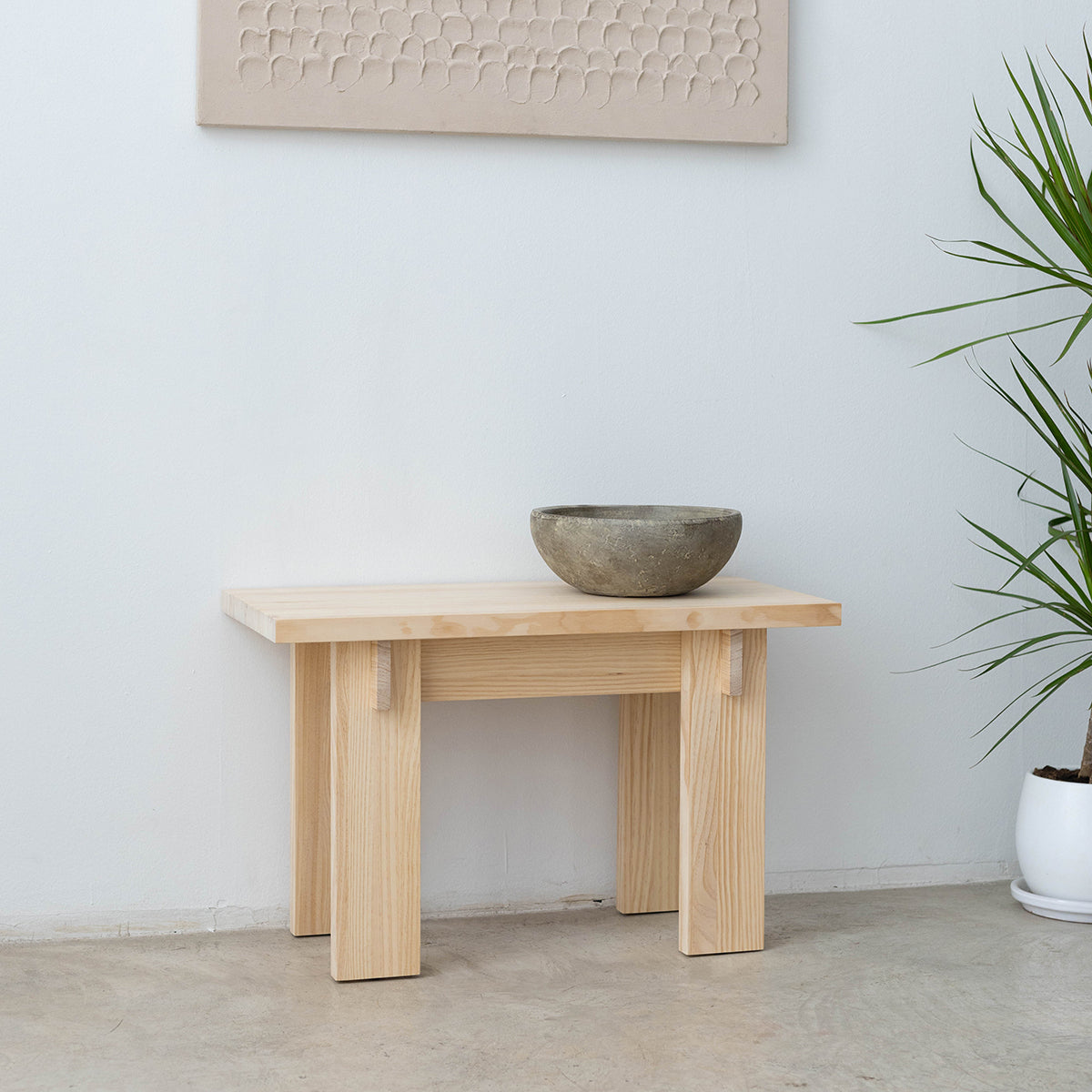 Begur small bench in solid pine wood 75 cm