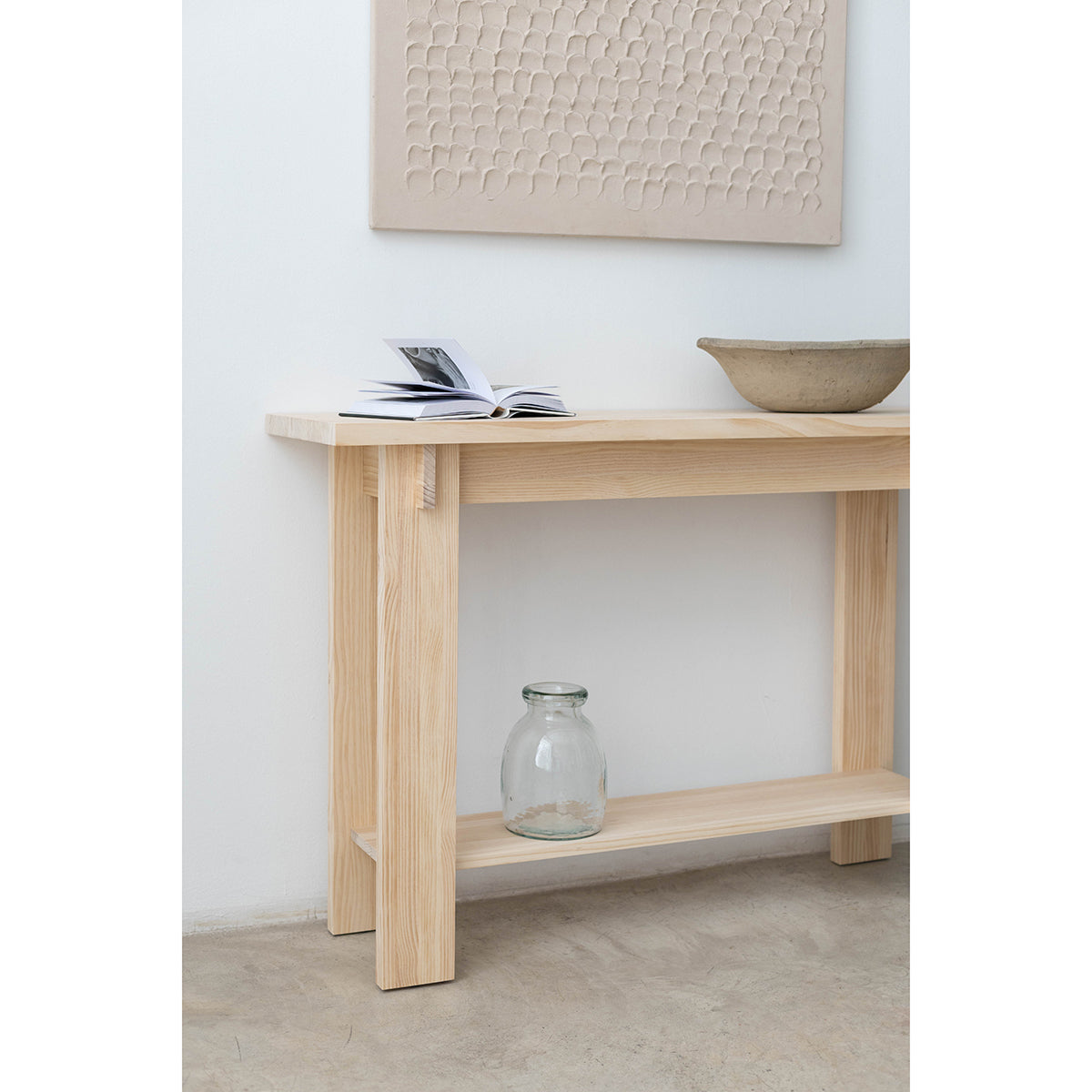 Consola Tagomago de madera maciza de pino 120 x 80 cm