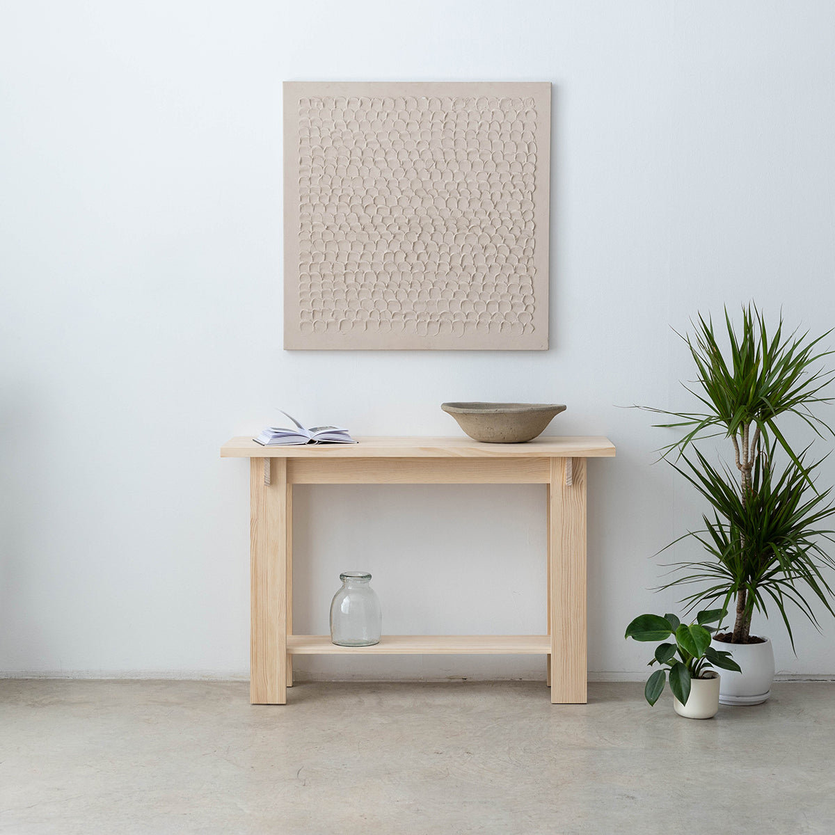 Consola Tagomago de madera maciza de pino 120 x 80 cm