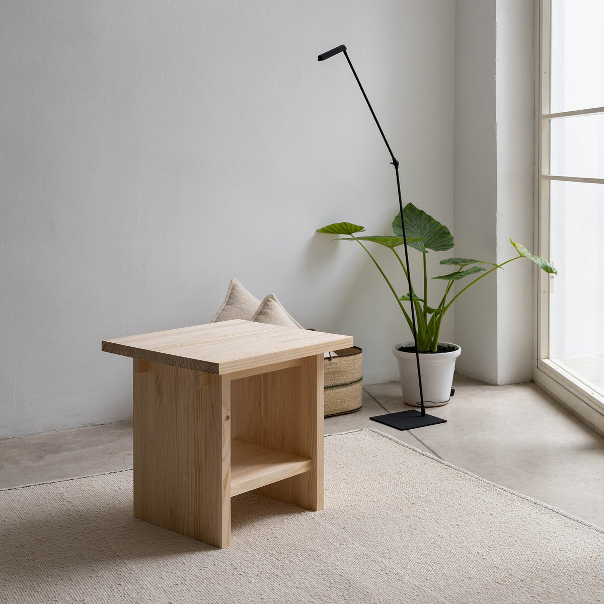 Espart - Table d'appoint en pin massif 50 cm