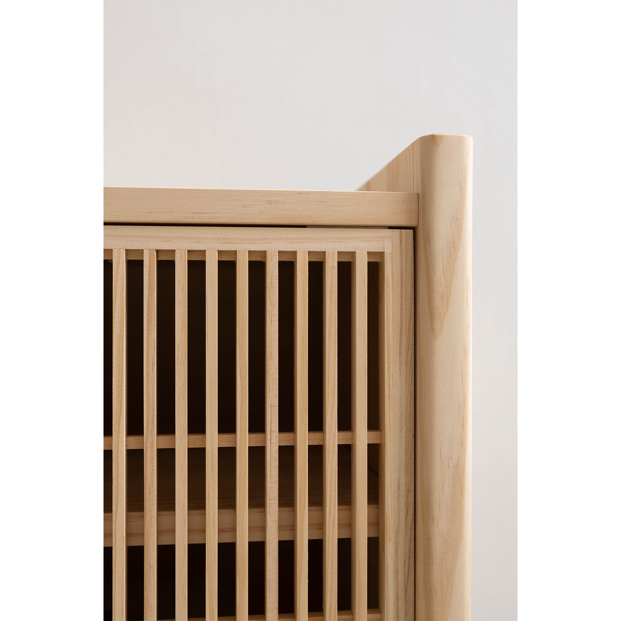 Medium Mendia TV furniture in solid wood for vinyl records 2 doors 201 cm