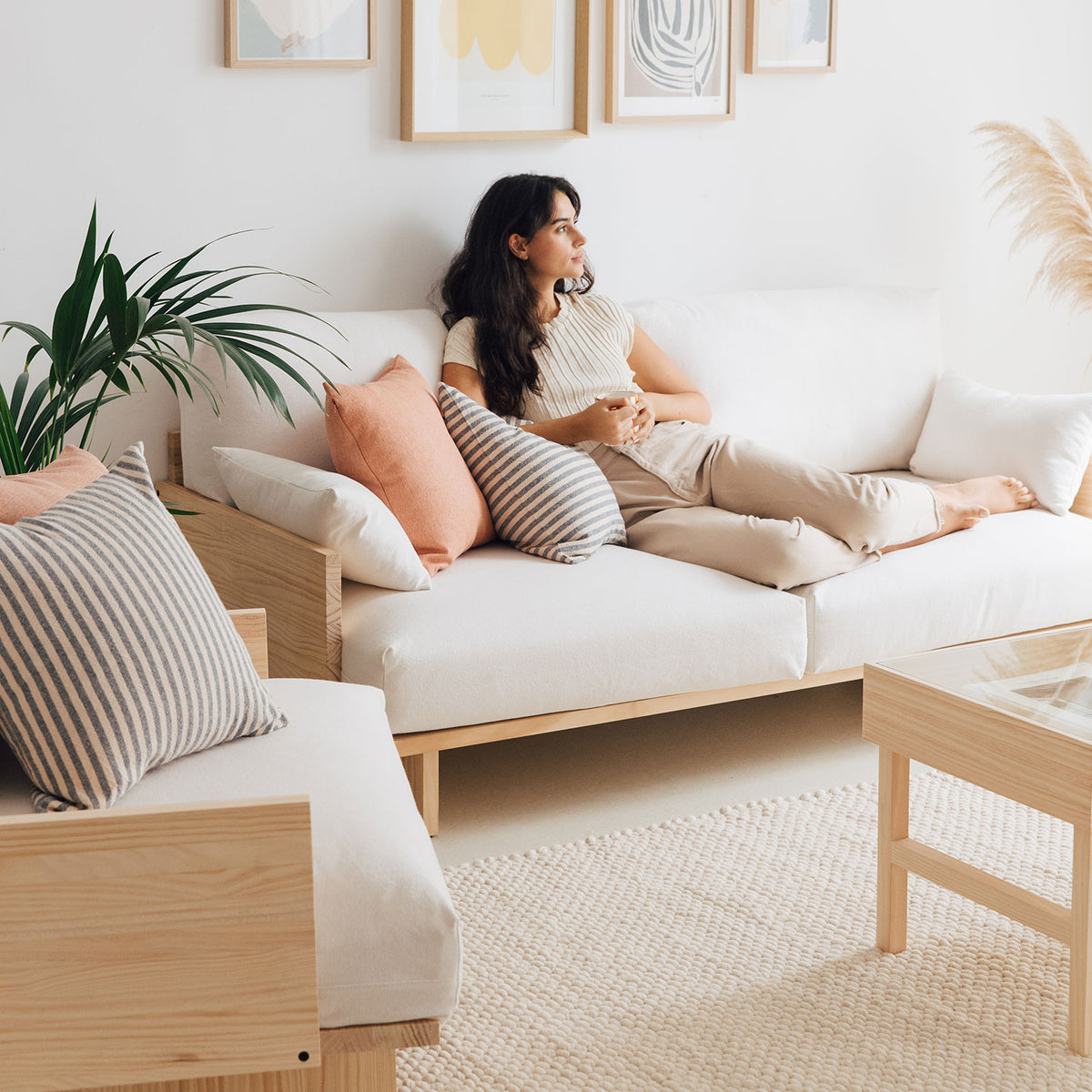 Mistral two-seater sofa Mediterranean style 183 cm
