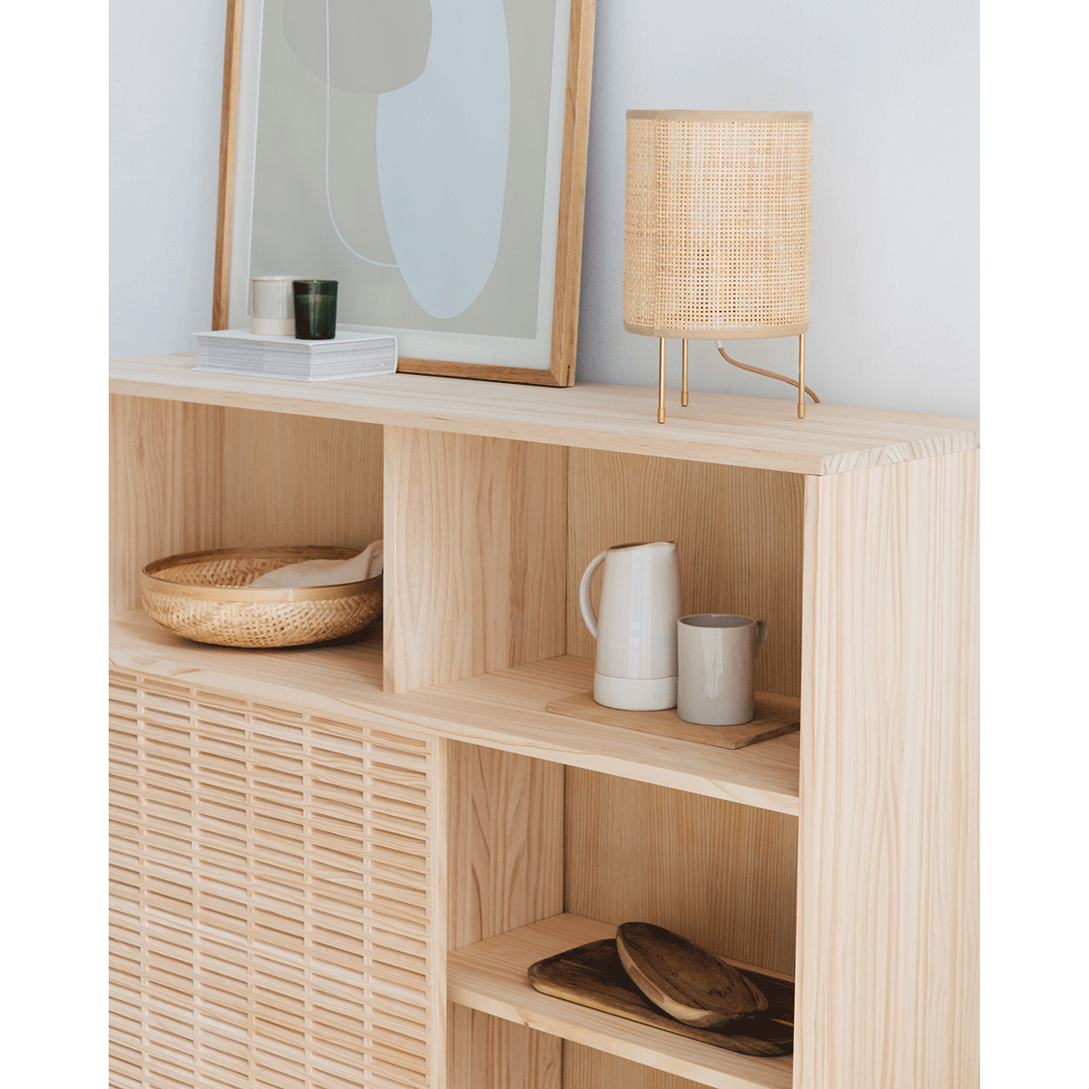Aparador Voramar de pino con 3 puertas 180 cm