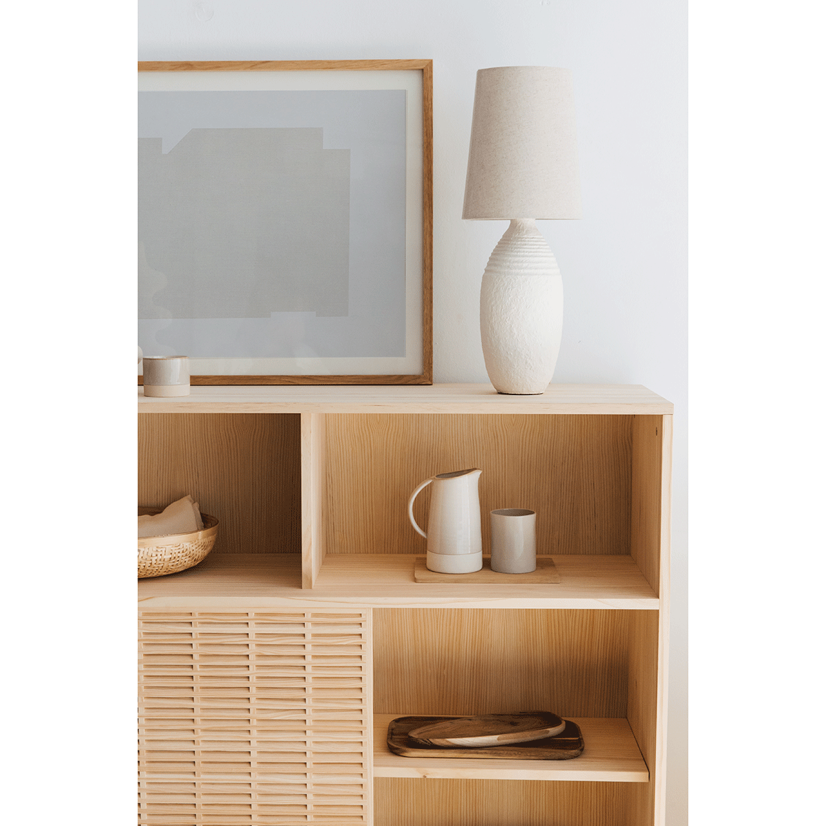 Aparador Voramar de pino con 3 puertas 180 cm