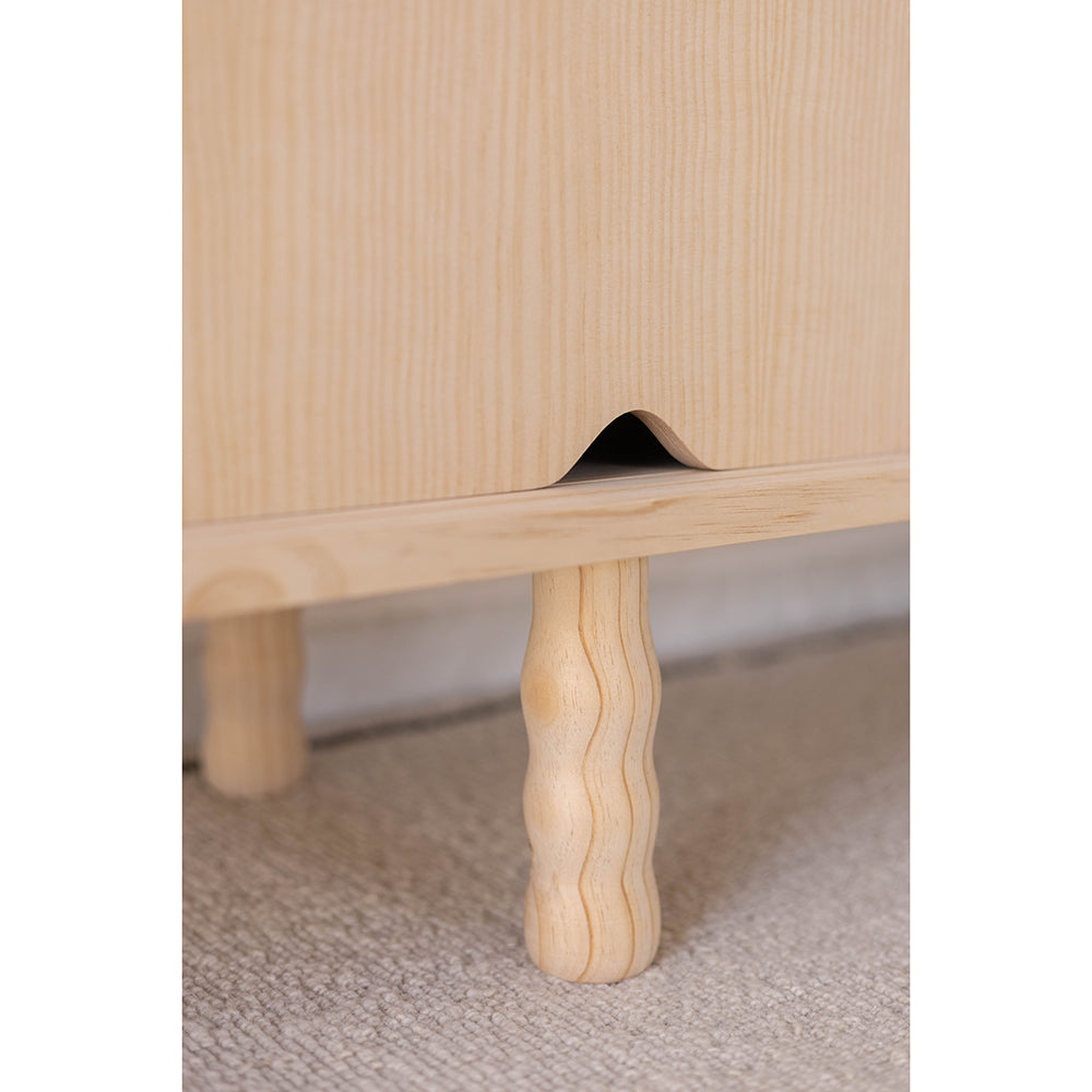 Malaret TV stand in pine wood with 3 doors 180 cm