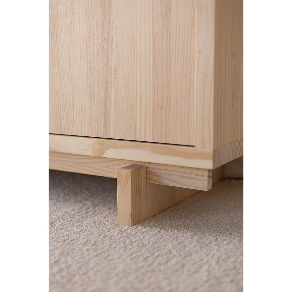 Pada TV stand of solid pine wood with 4 doors 180 cm