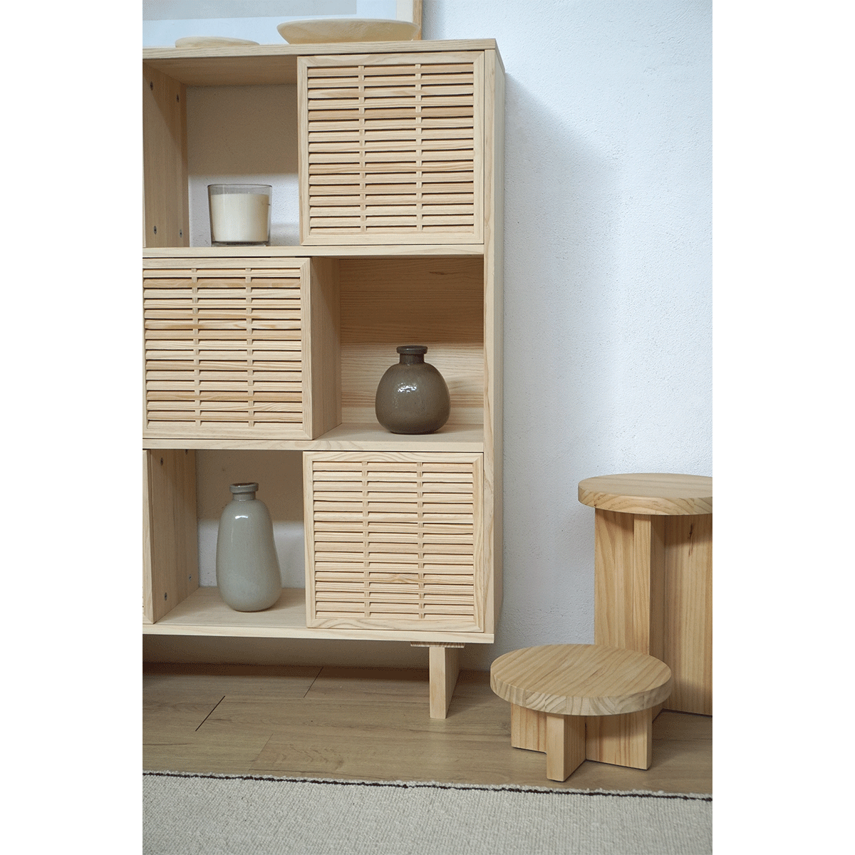 Etagère Morella en pin avec 3 ou 6 portes mallorquina 160 cm
