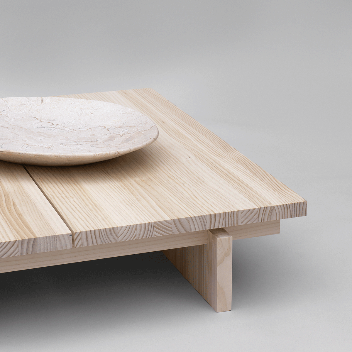 Nova - Rectangular coffee table in solid pine wood 135 cm