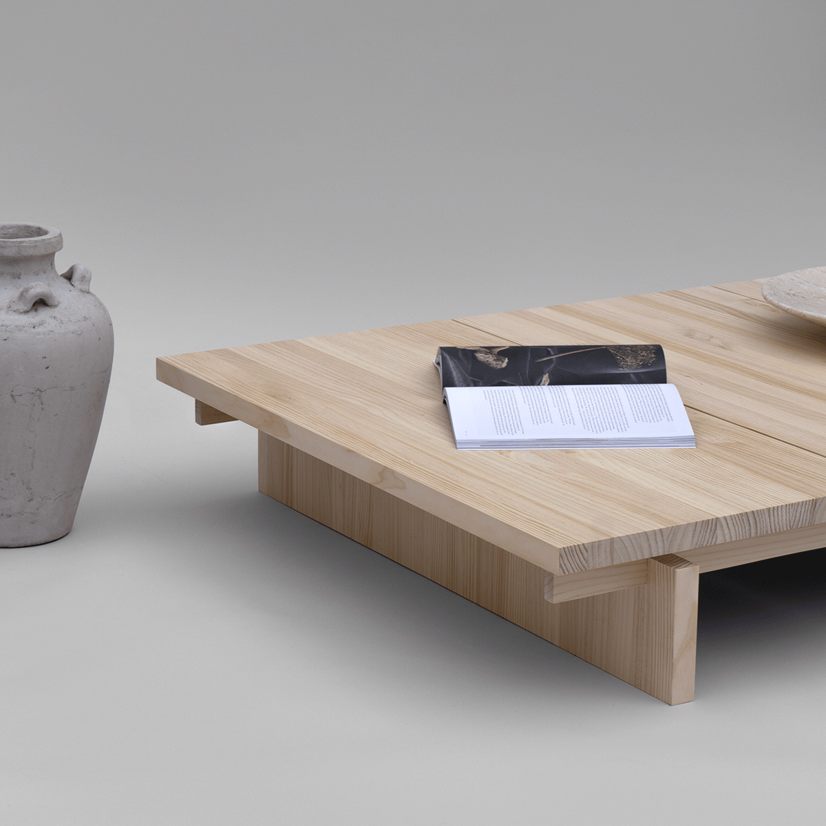 Nova - Rectangular coffee table in solid pine wood 135 cm