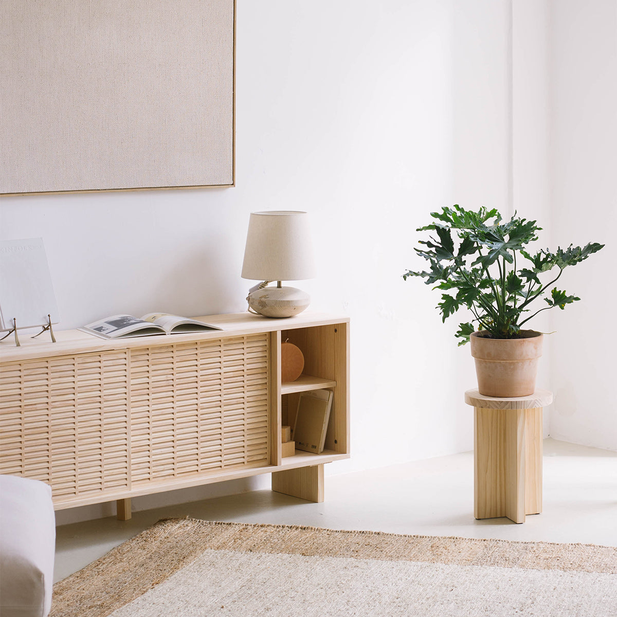 Sideboard Mahón in pine with 2 doors 150 cm