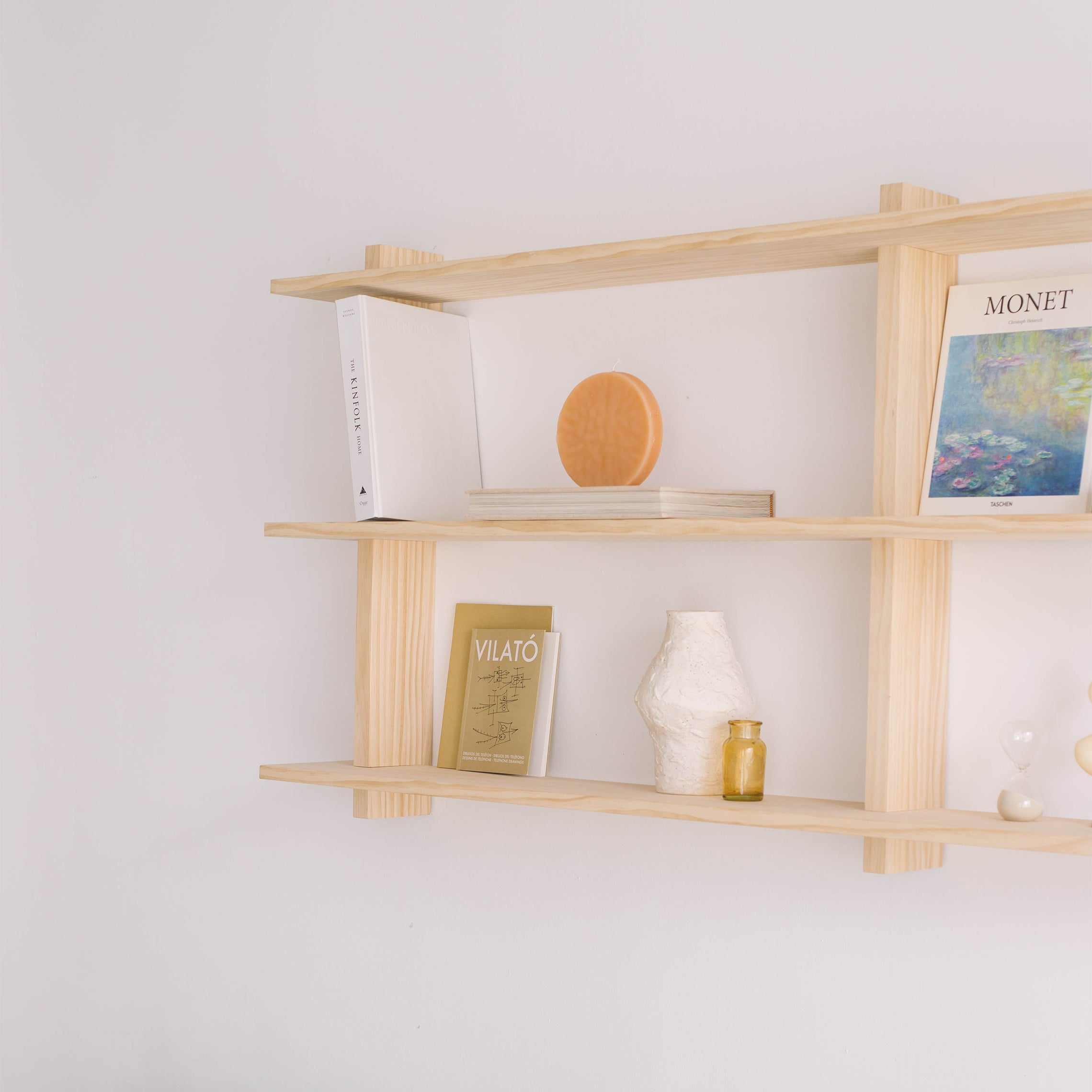 Miramar floating triple shelf from 90 cm to 180 cm