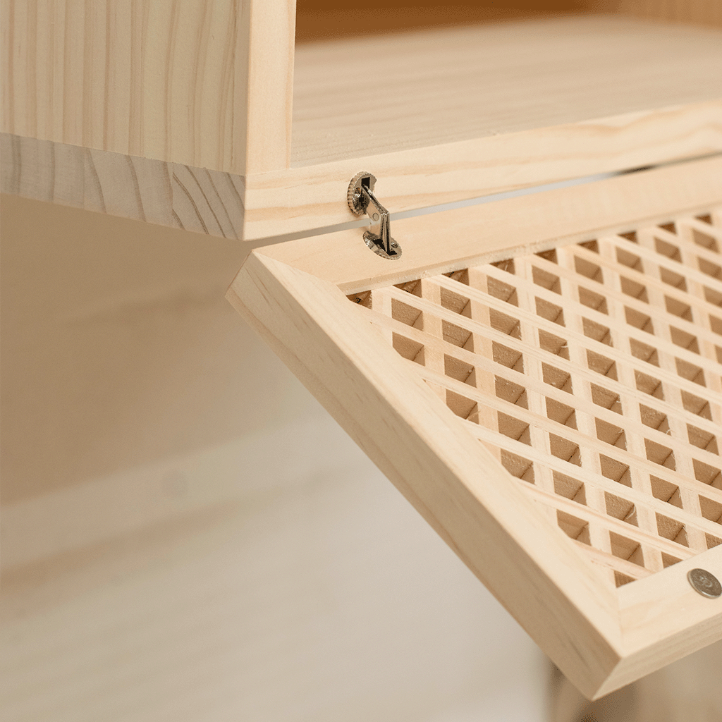Mesita de noche flotante Ifach de madera 45 cm de ancho