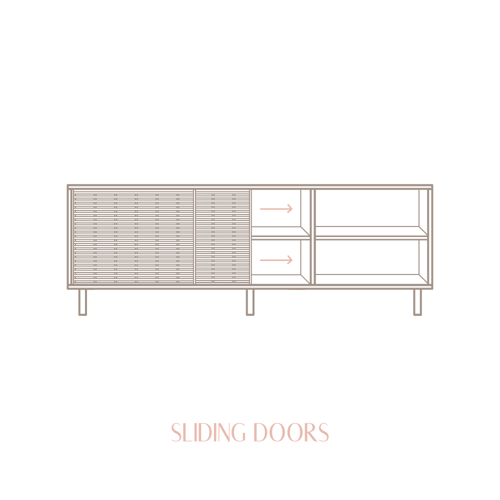 Buffet en pin Pedrera à 2 ou 3 portes 180 cm