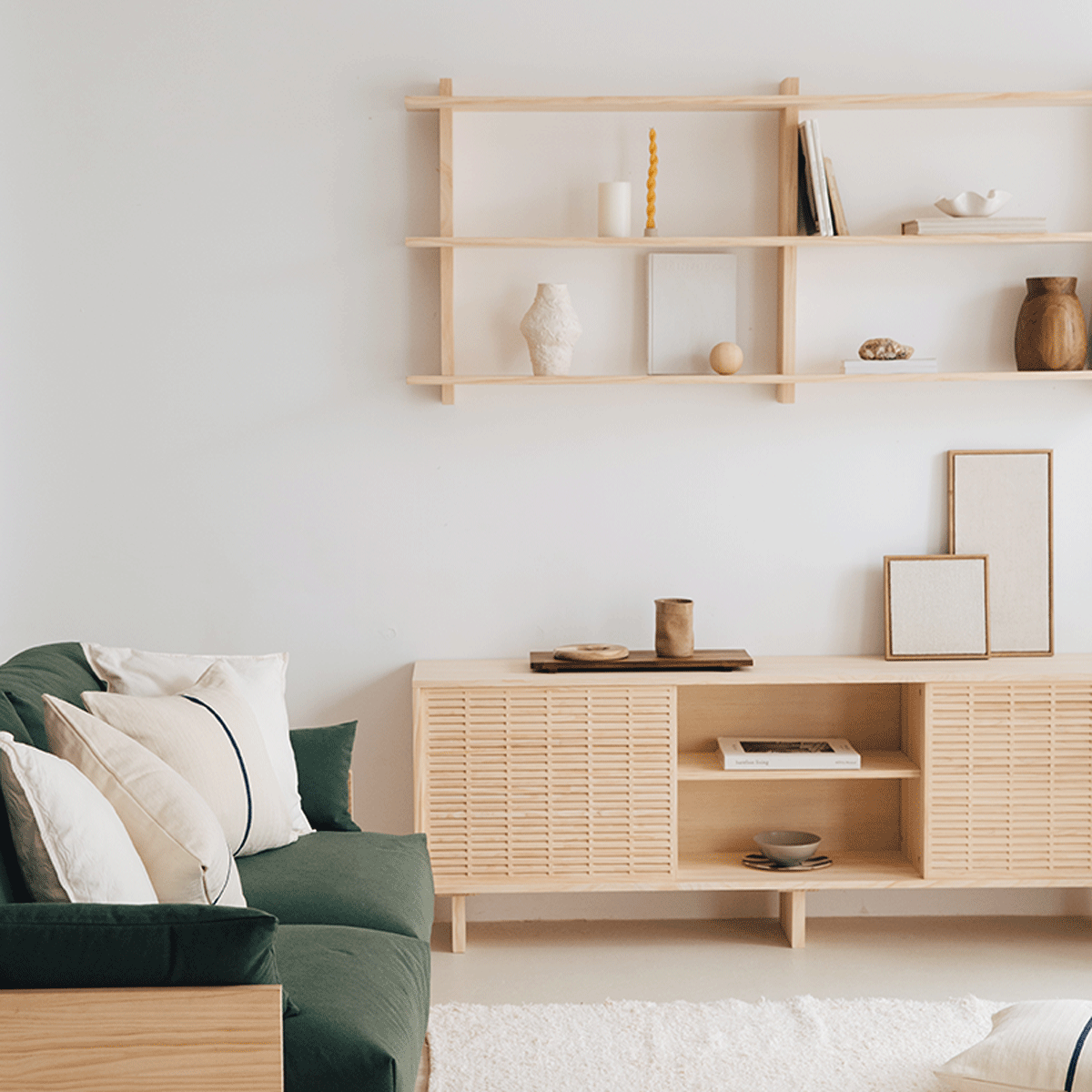 Miramar floating triple shelf from 90 cm to 180 cm