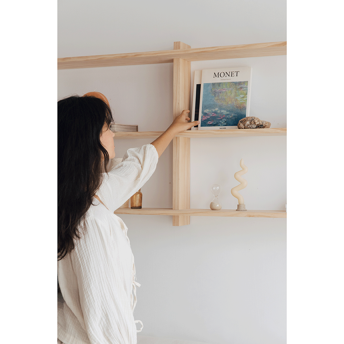 Miramar floating triple shelf from 90 cm to 180 cm