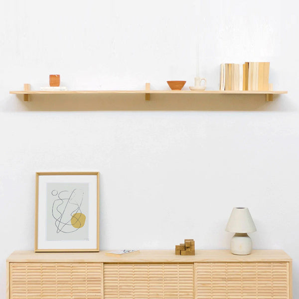 Deyá single wall shelf from 90 cm to 180 cm