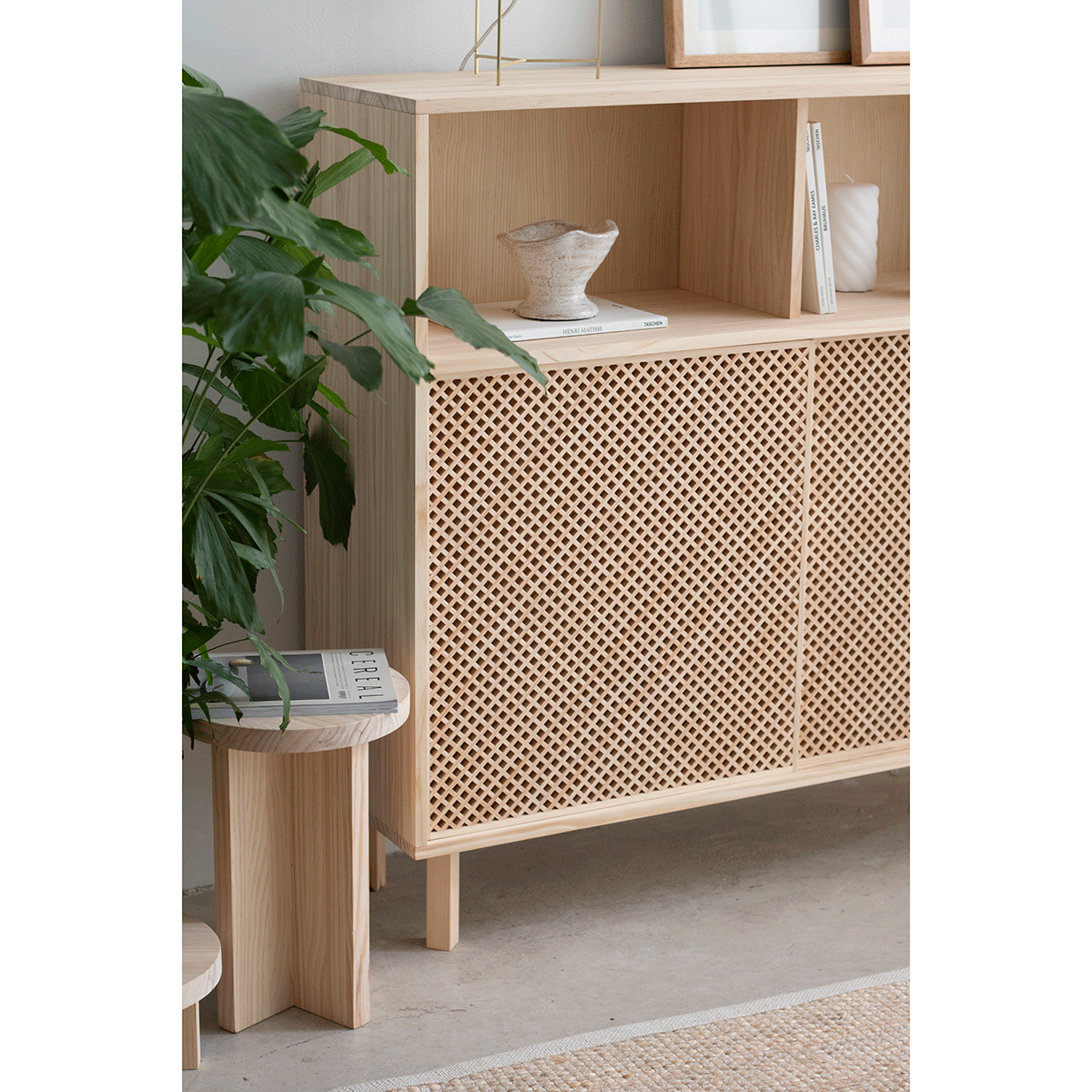 Buffet en pin Cadaqués avec 2 portes 120 cm