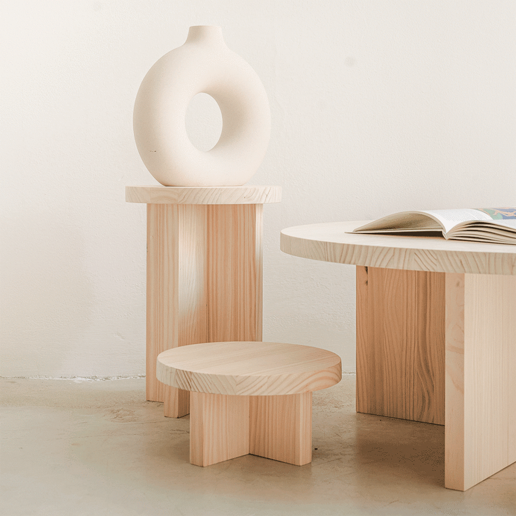 Denia - Hocker aus Kiefernholz 42 cm