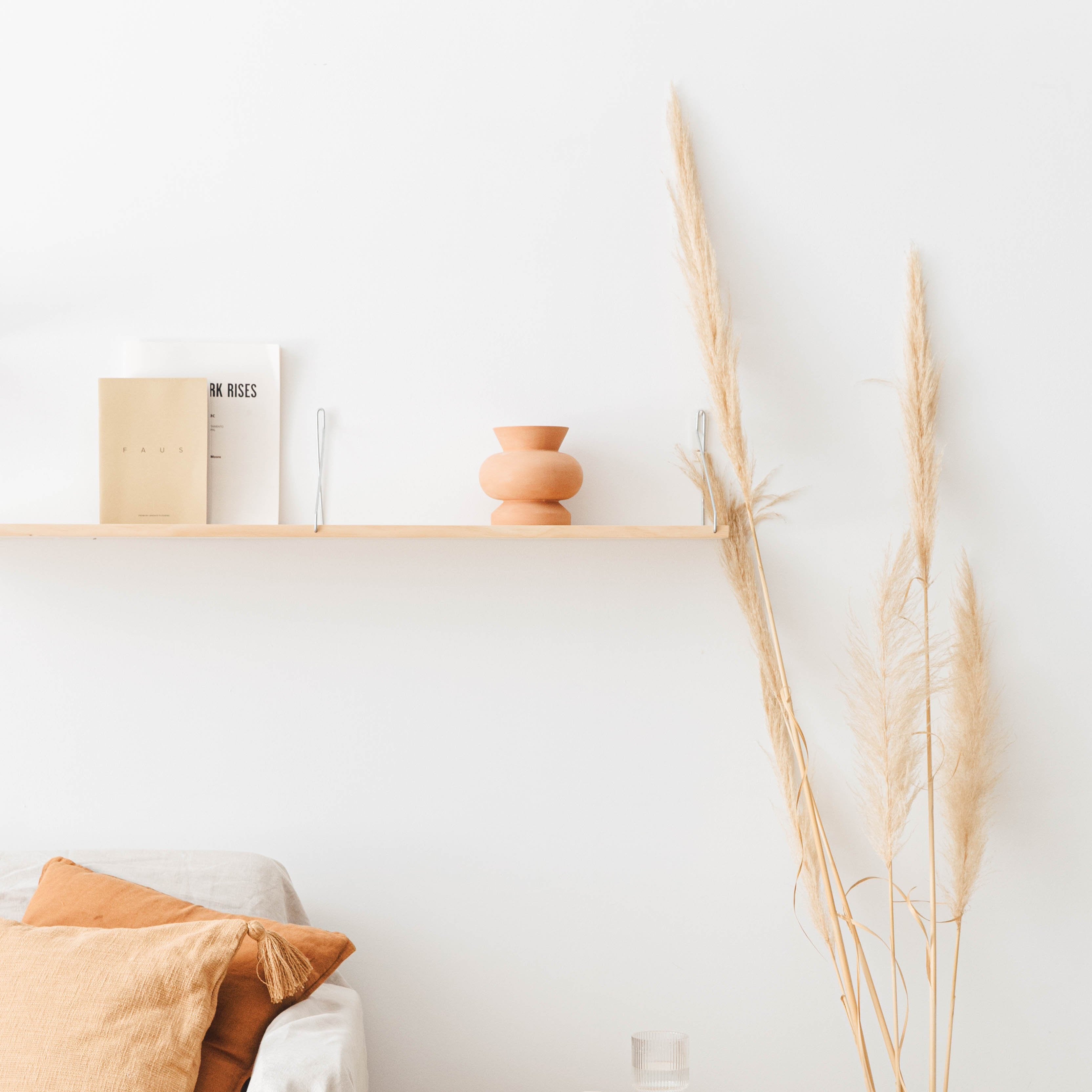 Wall shelf in natural wood 120 cm and 180 cm - Macarella