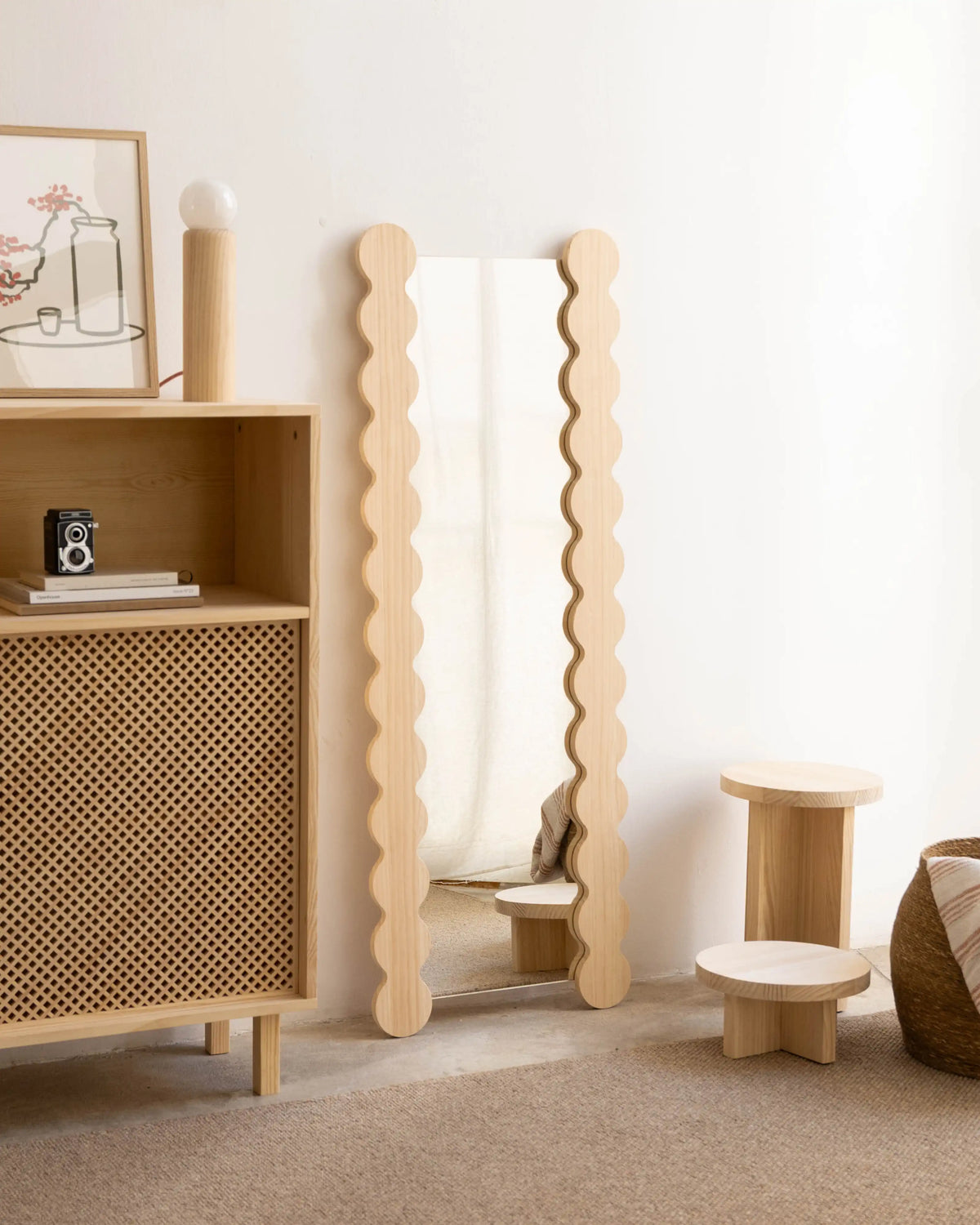 Salada solid wood mirror 52 x 143 cm