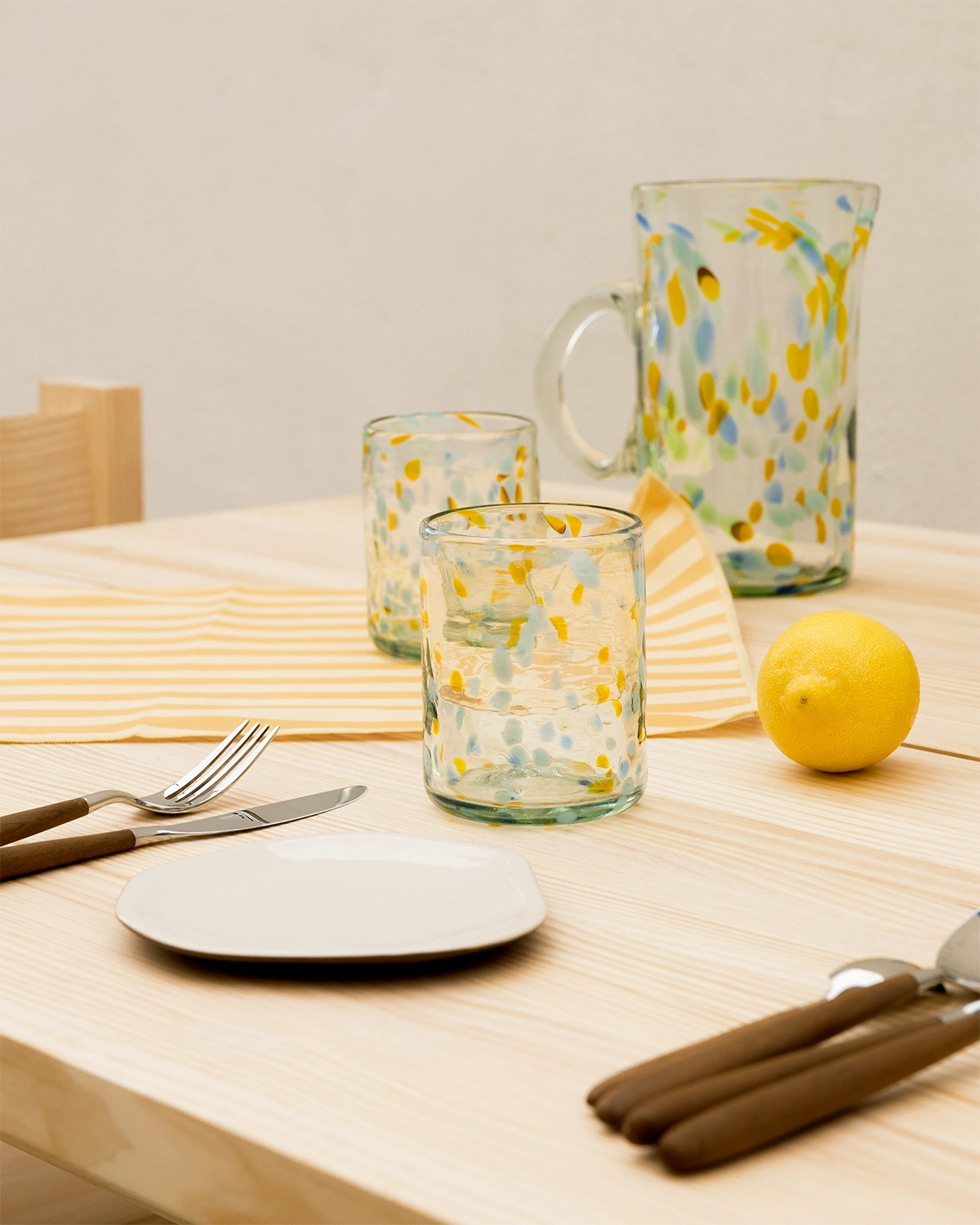 Llubí Mundgeblasene Glaskaraffe