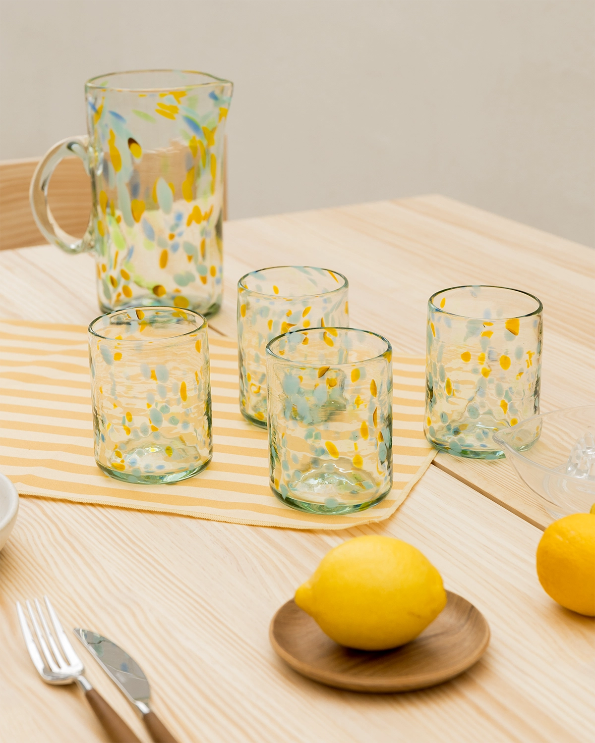 Llubí Mundgeblasene Glaskaraffe