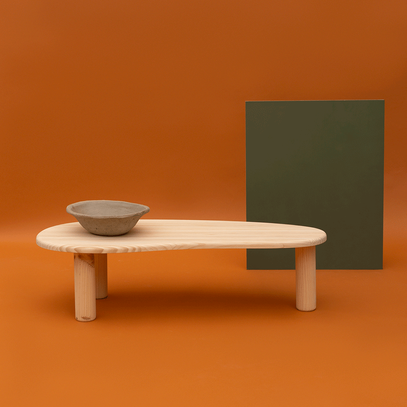 Tramadiu - Coffee table in pine wood 130 cm