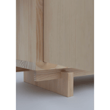 Pada TV stand of solid pine wood with 4 doors 180 cm