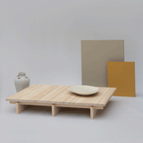 Nova - Mesa de centro rectangular en madera maciza de pino 135,2 cm