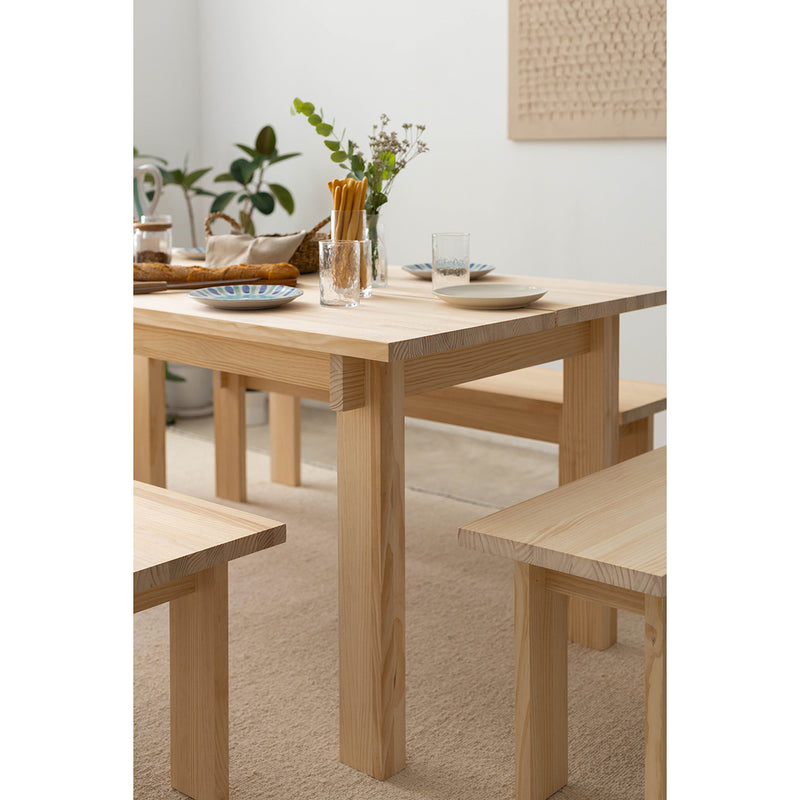 Dining table Palafrugell made of solid pine wood 180 x 90 cm