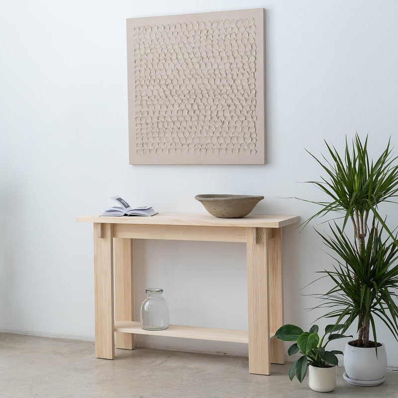 Console Tagomago en bois massif de pin naturel 120 x 80 cm