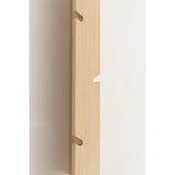 Wall coat rack Saona in solid pine wood 100 cm