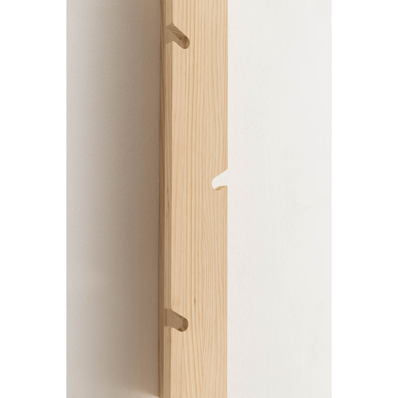 Wall coat rack Saona in solid pine wood 100 cm