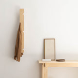 Wall coat rack Saona in solid pine wood 100 cm