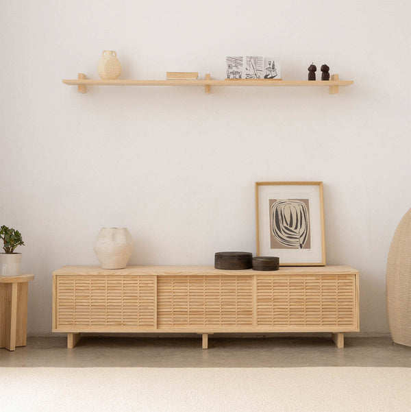 Mitjana TV-Schrank aus Kiefer mit 3 Türen von Mallorquina 180 cm