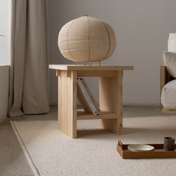 Espart - Side table made of solid pine wood 50 cm