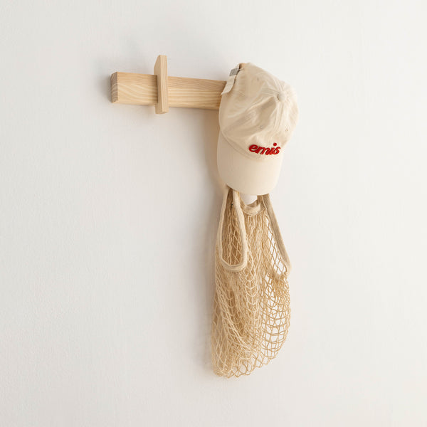 Perchero de pared pequeño Figuera de madera maciza 40 cm