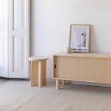 Moreta TV stand in solid wood with 2 doors 120 cm