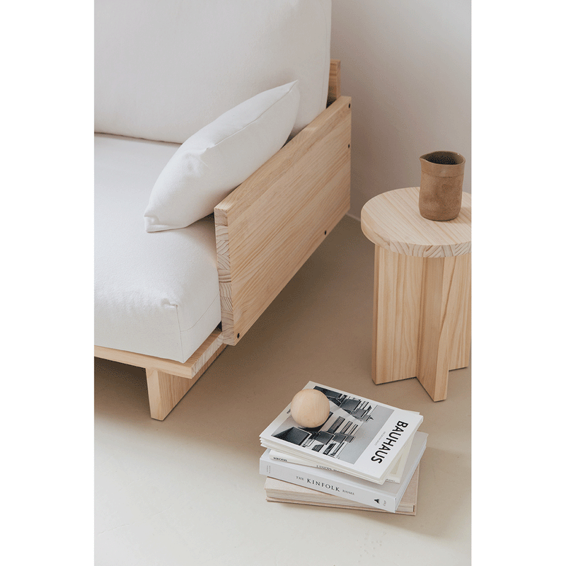 Bora armchair made of pine wood in Mediterranean style