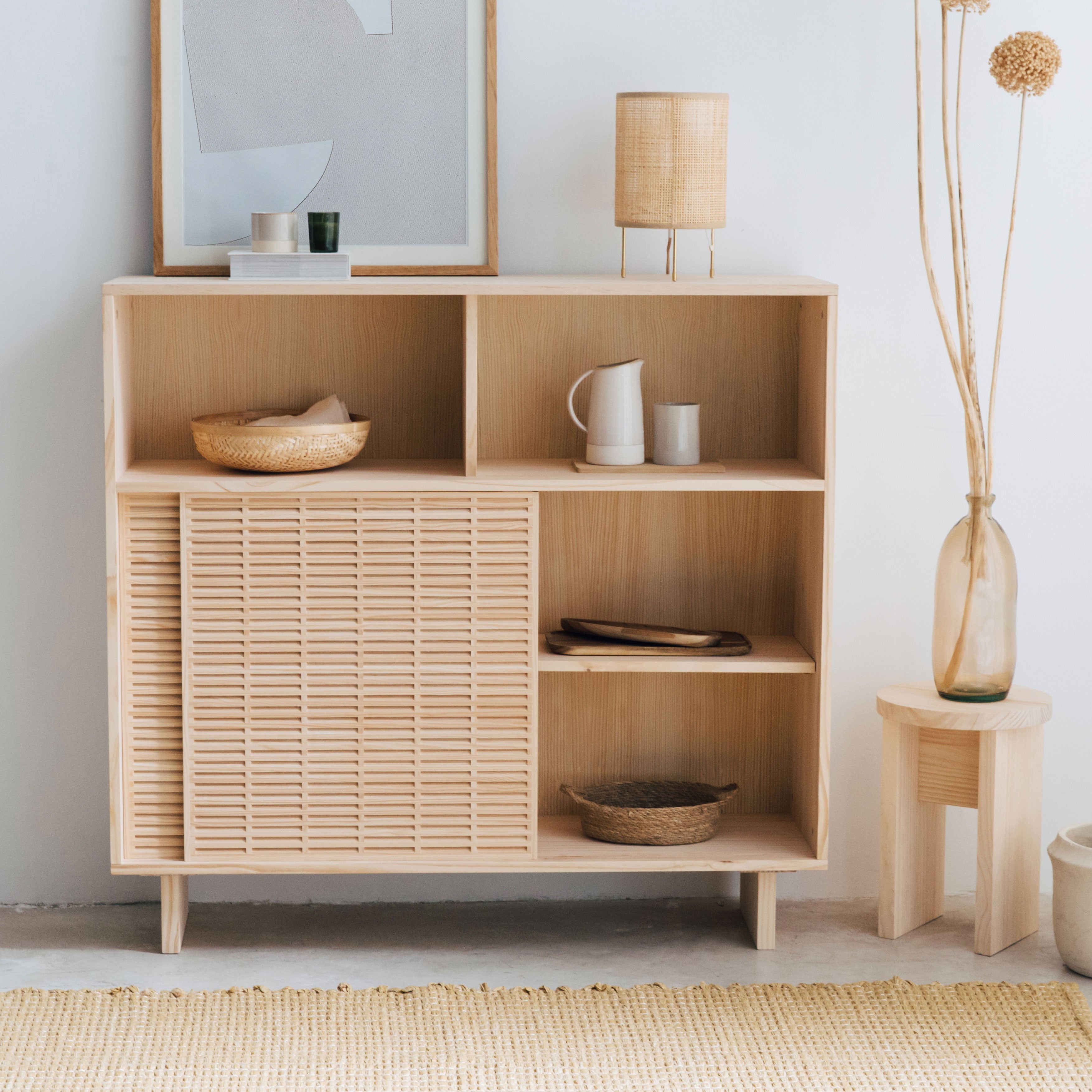 Sideboard Formentera aus Kiefer mit 2 Türen 120 cm