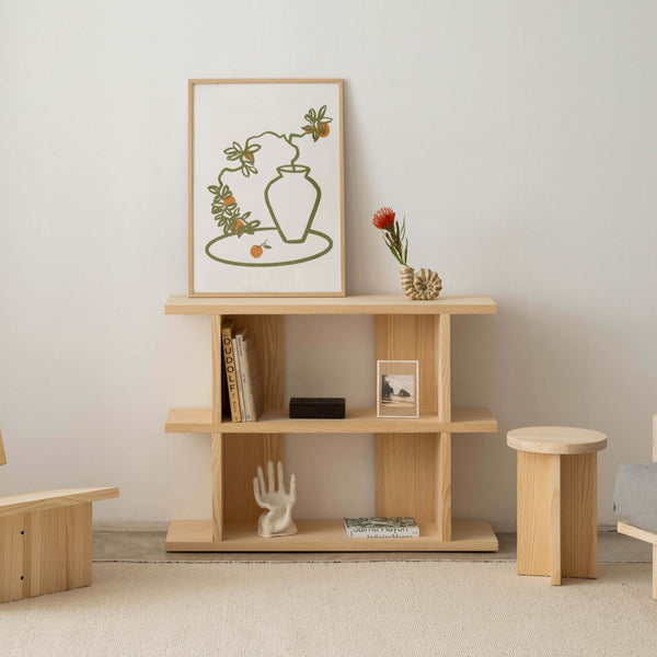 Castell Bücherregal aus Massivholz 106,5 x 77,8 cm