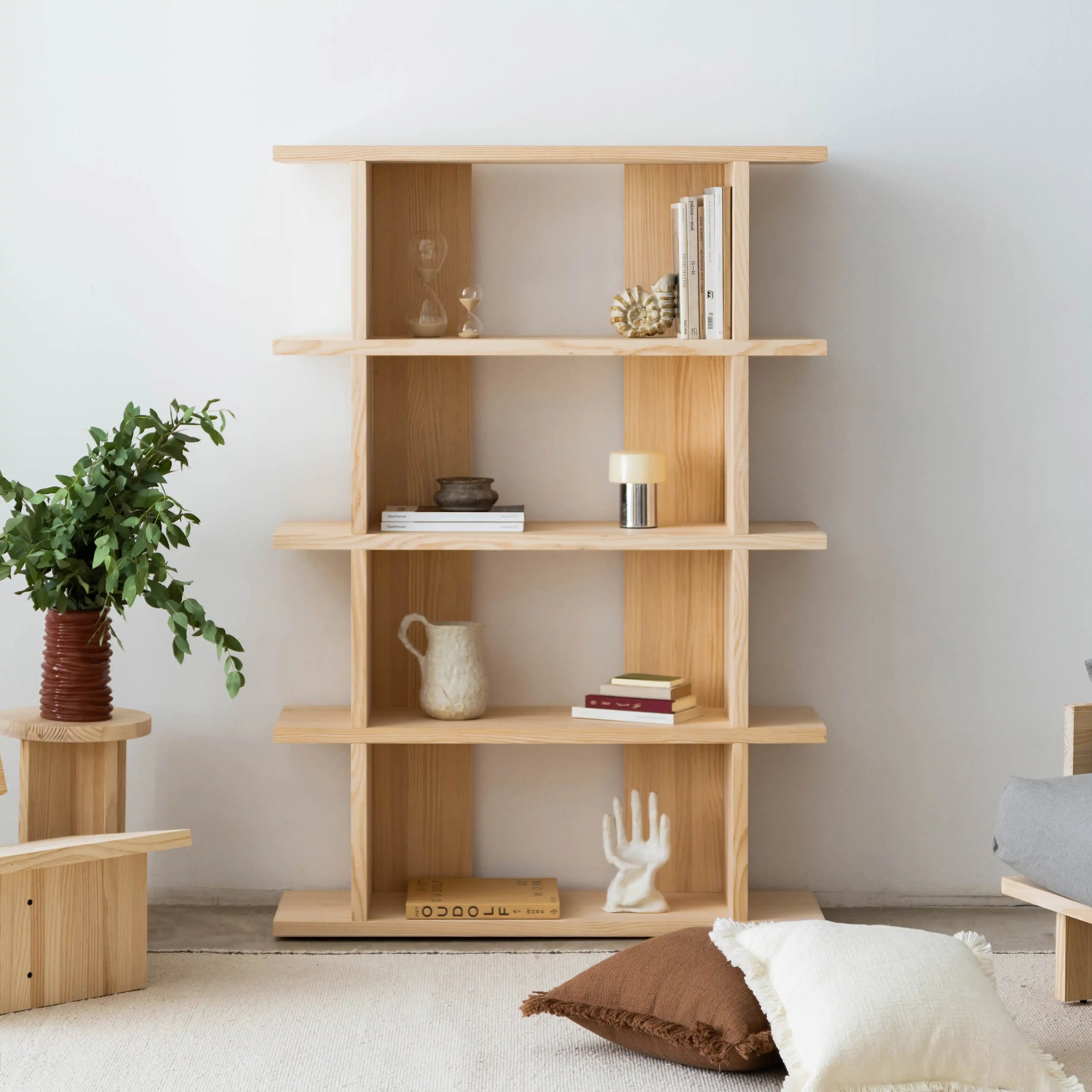 Estantería Castell 106.5 x 152.6 cm de madera maciza