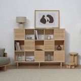Shelving Morella of pine with 3 or 6 doors mallorquina 160cm