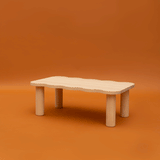 Palamos - Mesa de centro en madera maciza de pino 100 cm